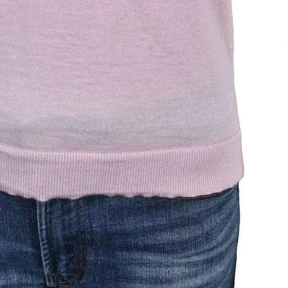 Banana Republic Merino Wool Short Sleeve  Sweater Lightweight Pink Size Small - Picture 3 of 9